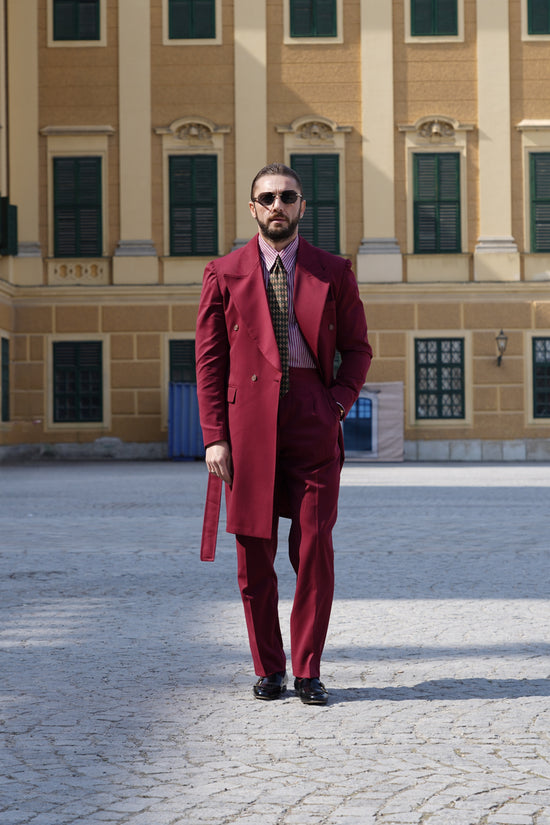 Giacca Heritage Lunga Doppio Petto - Linea Extensive | Bordeaux Profondo