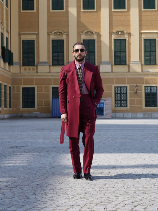 Giacca Heritage Lunga Doppio Petto - Linea Extensive | Bordeaux Profondo