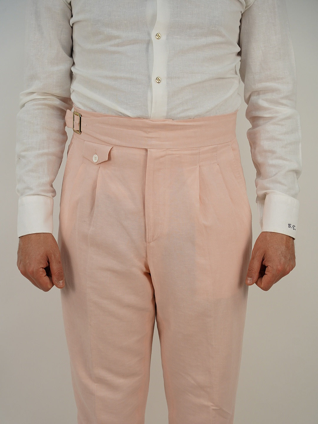 Giacca extensive doppiopetto lino rosa