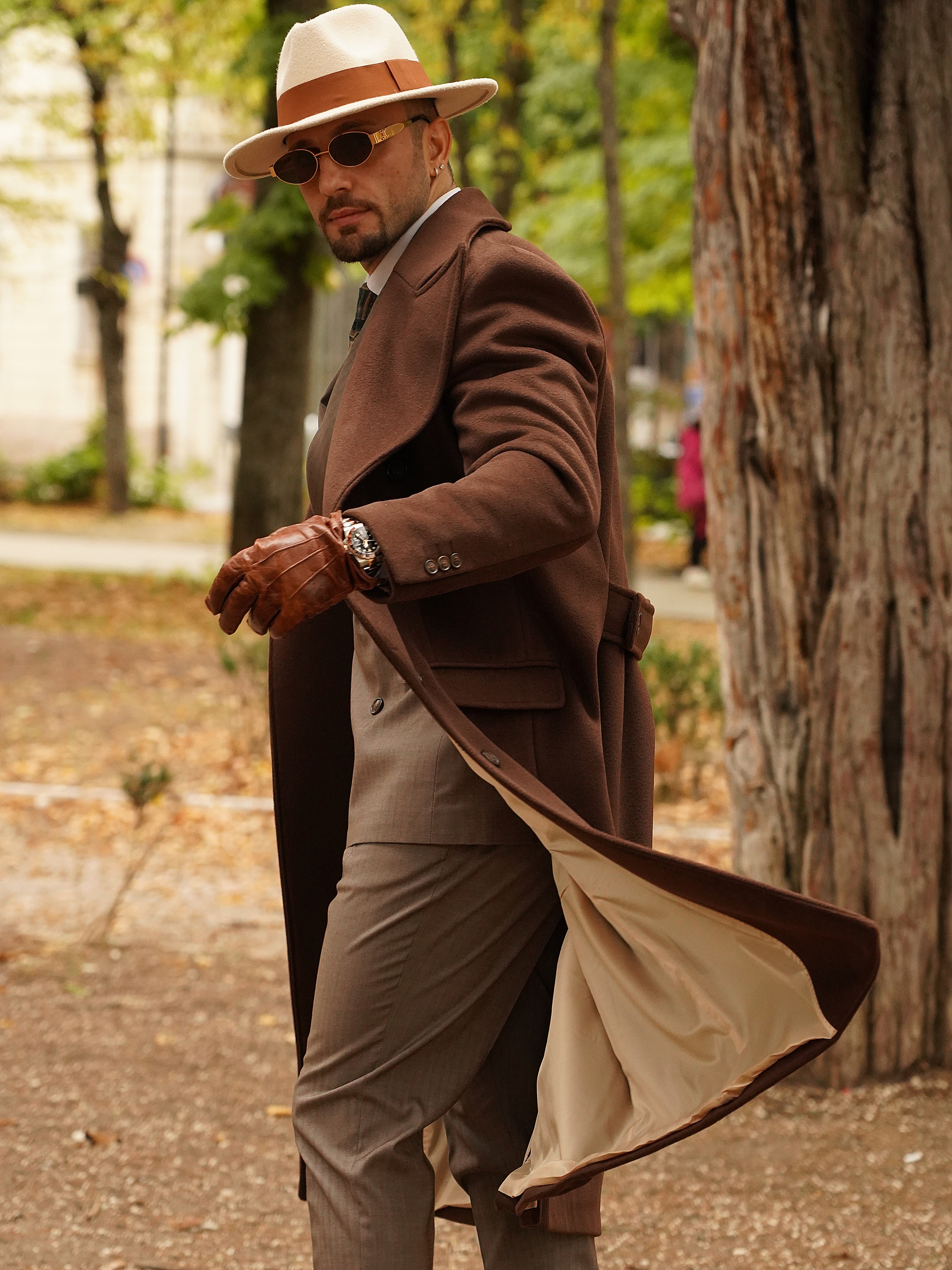 Cappotto Raglan Testa di moro