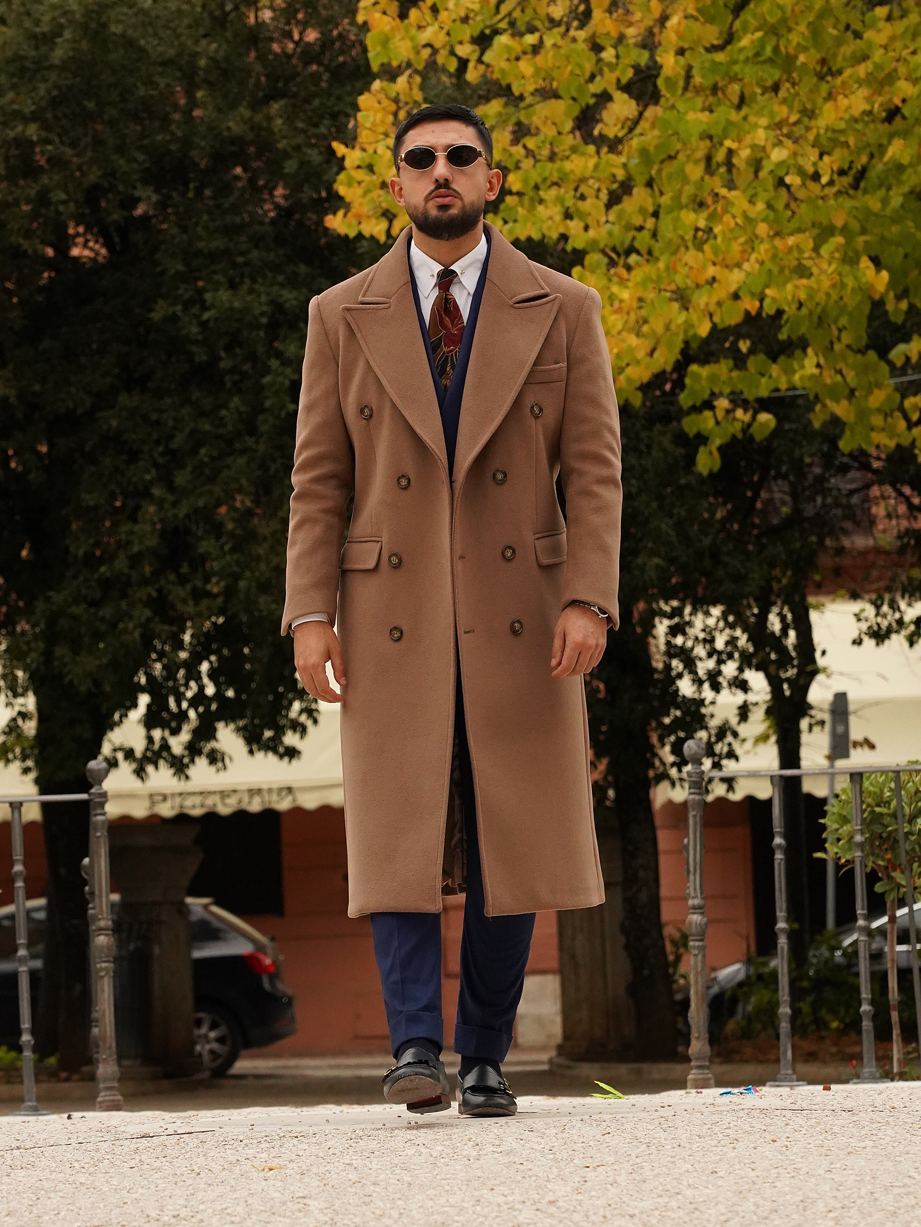 Cappotto Raglan Cammello