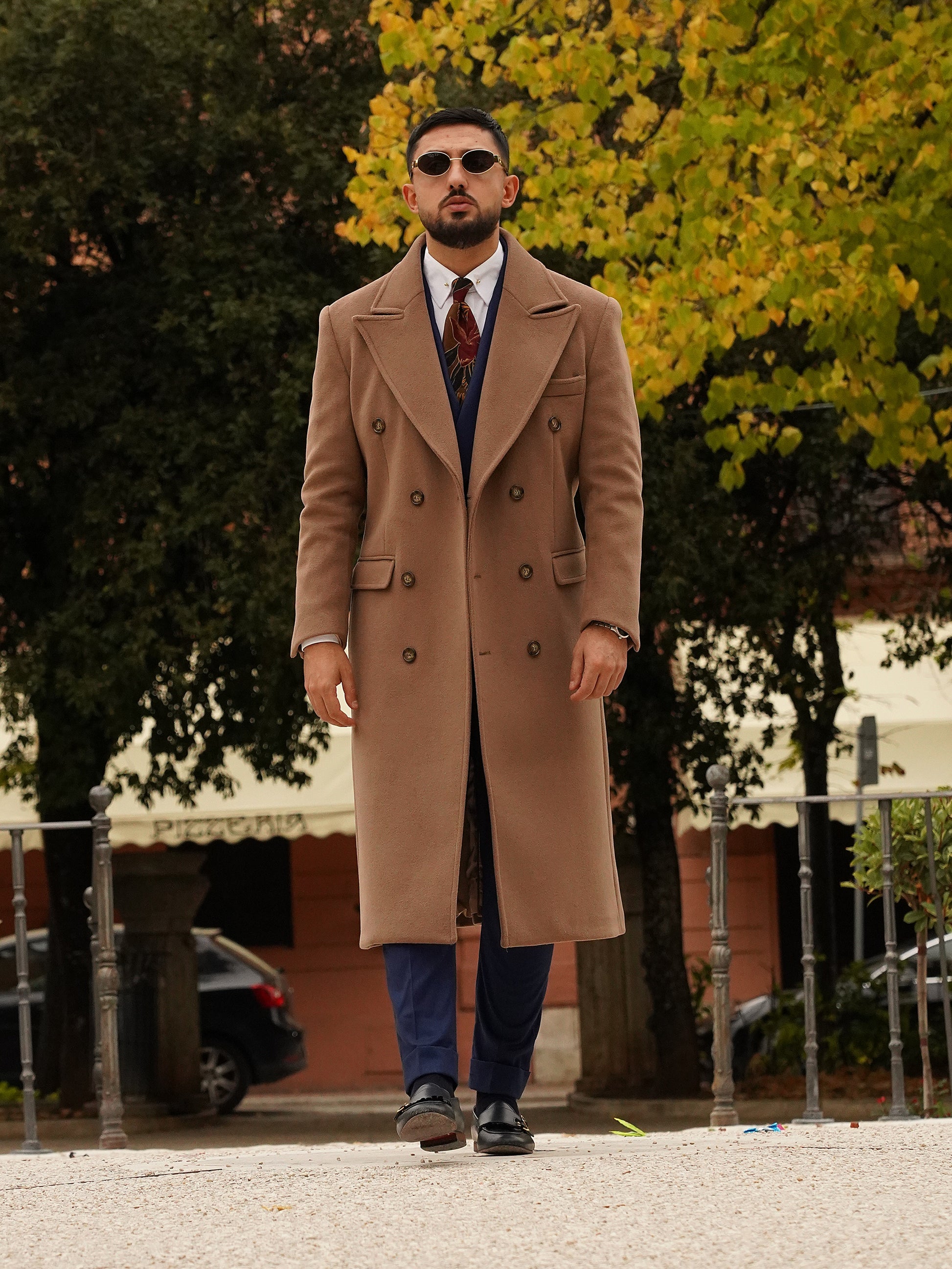 Cappotto Raglan Cammello