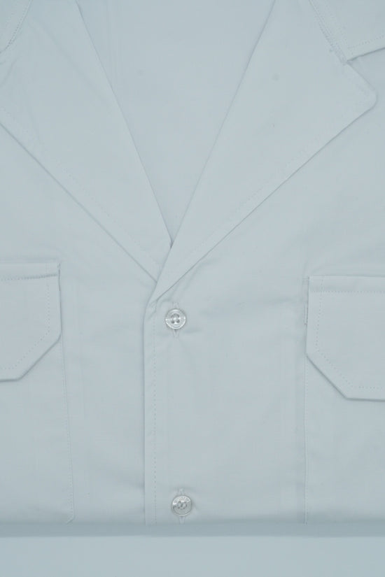 Camicia collo cubano con tasche bianca
