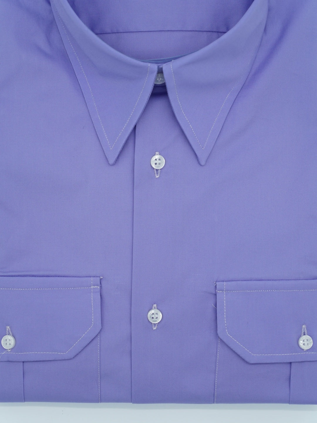 Camicia collo a vela lilla con tasche