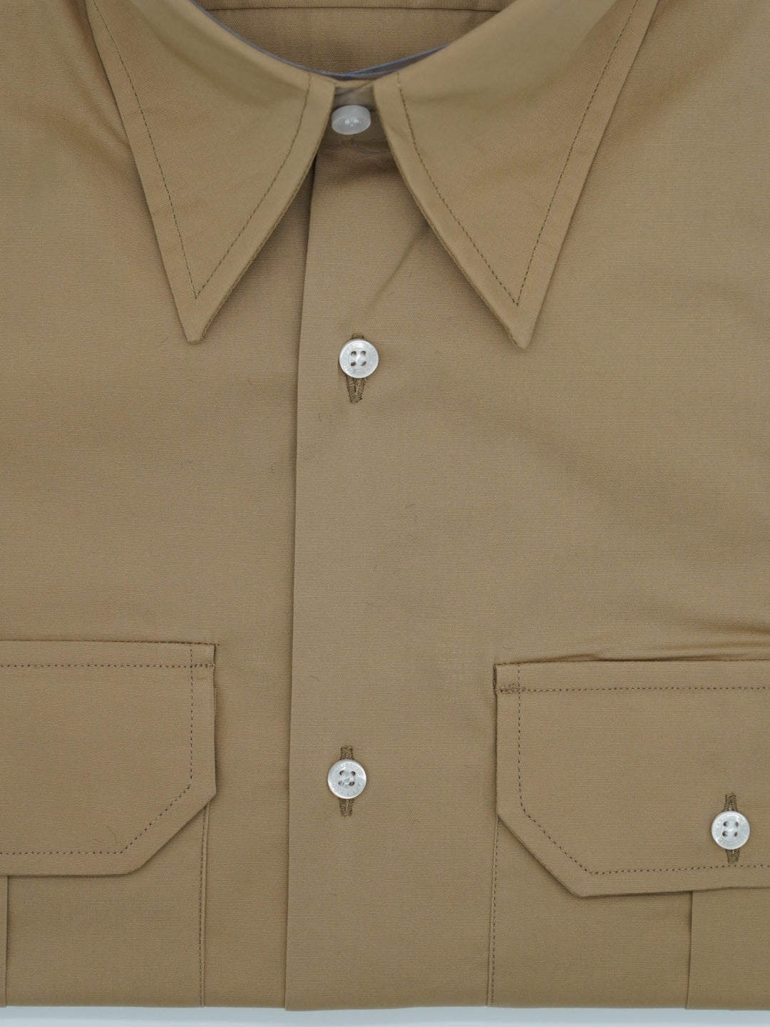 Camicia collo a vela biscotto con tasche