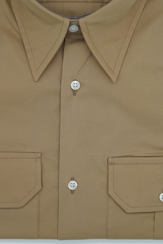 Camicia collo a vela biscotto con tasche