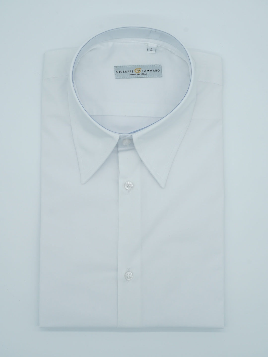 Camicia collo a vela bianca
