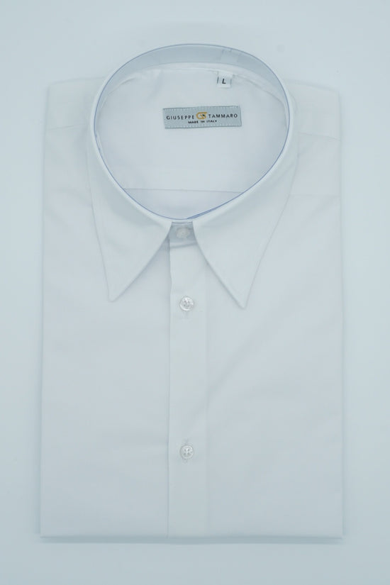 Camicia collo a vela bianca