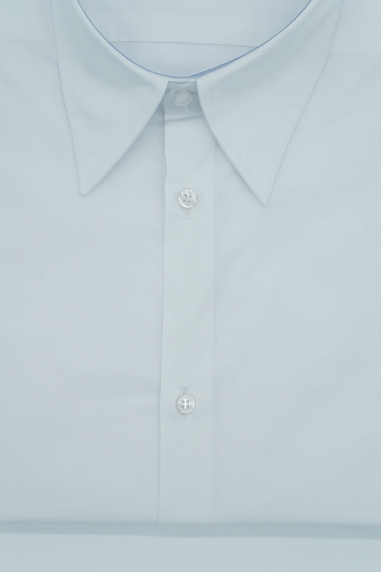 Camicia collo a vela bianca