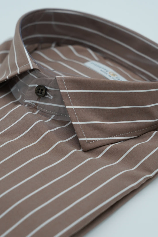 Camicia collo francese righe biscotto