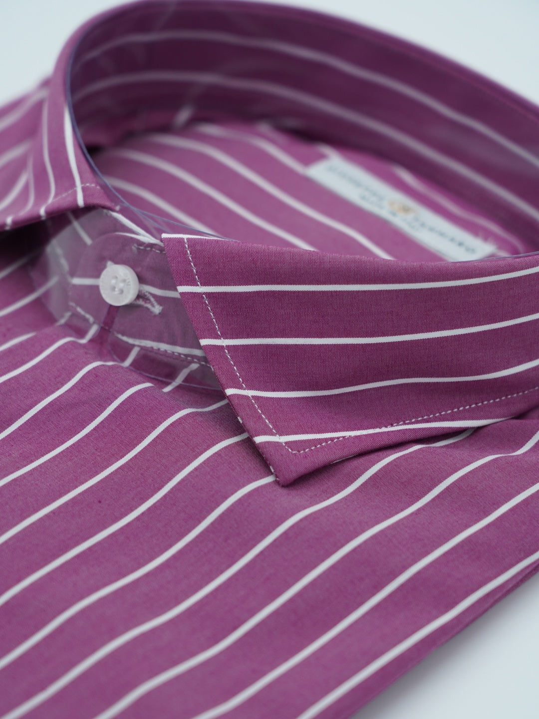 Camicia collo francese righe rosa