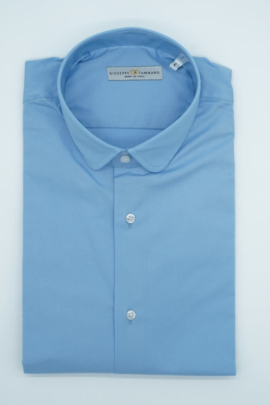 Camicia collo club azzurra