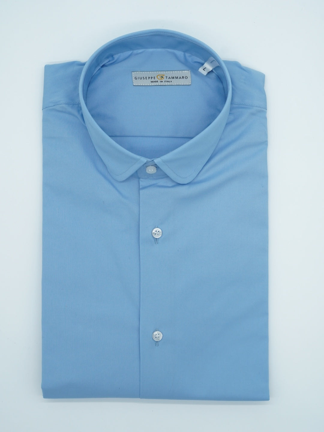 Camicia collo club azzurra