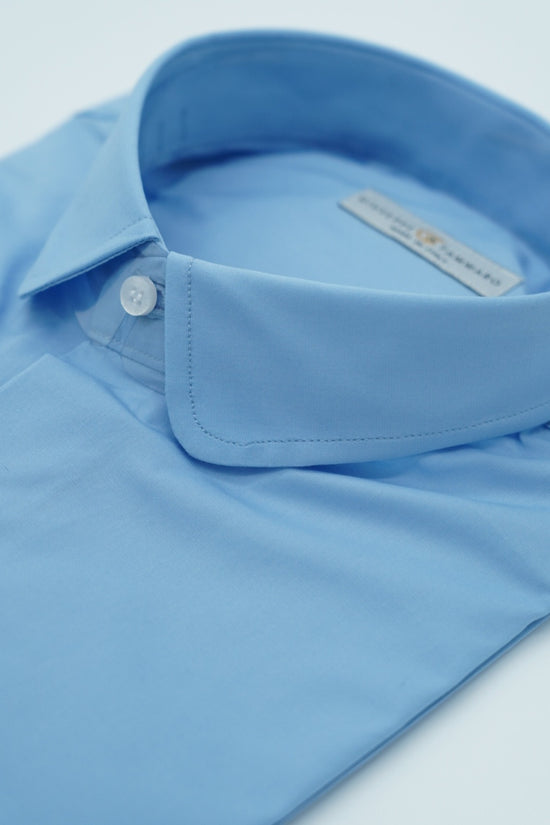 Camicia collo club azzurra