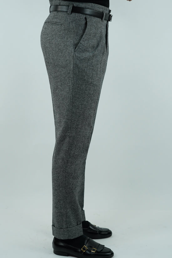 Gurkha grigio chiaro spigato con passanti