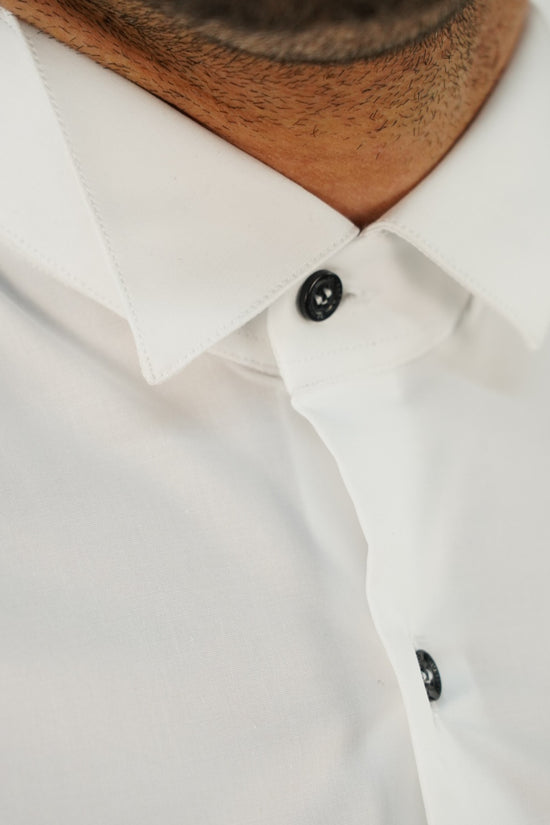 Camicia collo diplomatico bianca