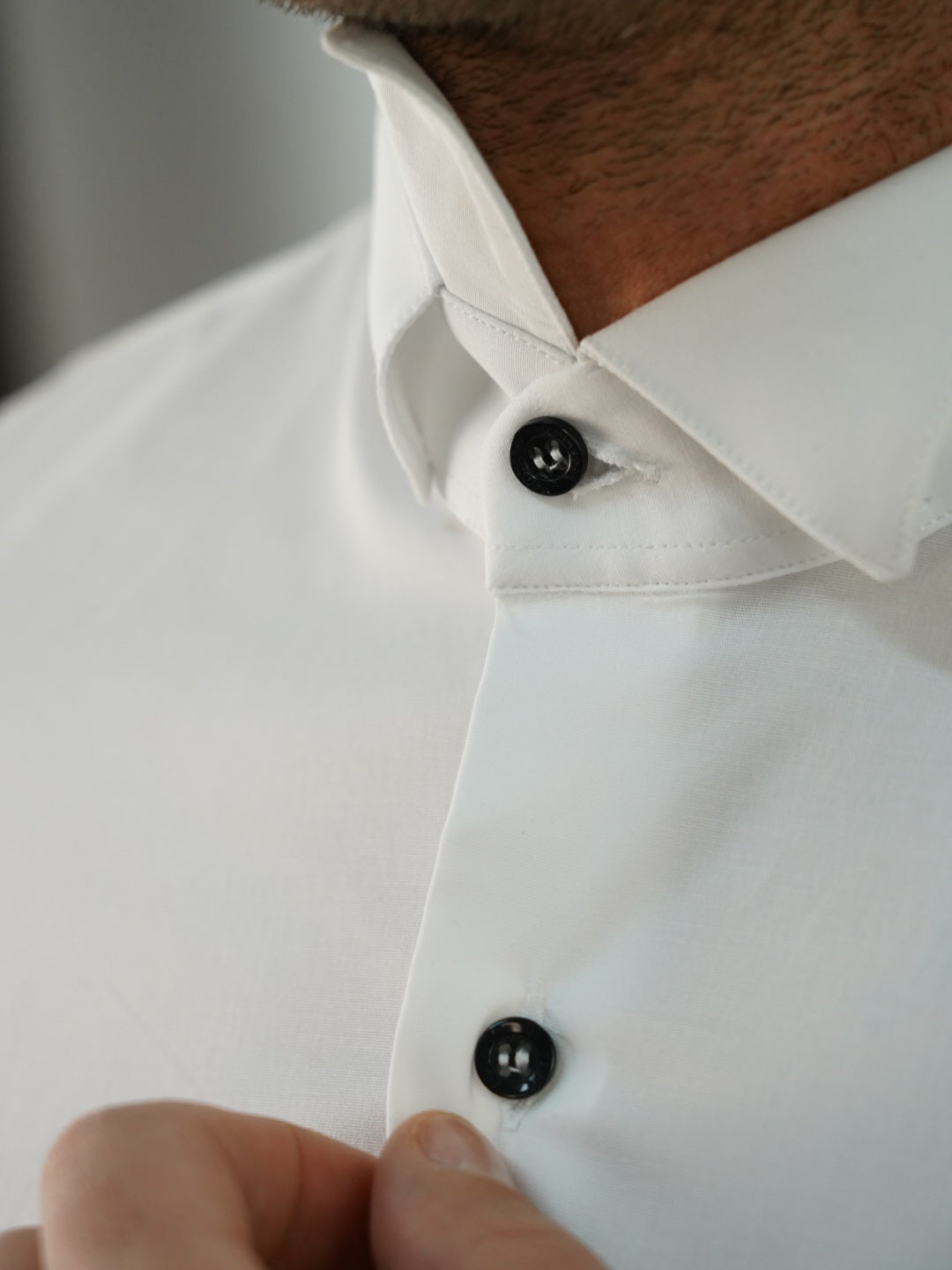 Camicia collo diplomatico bianca