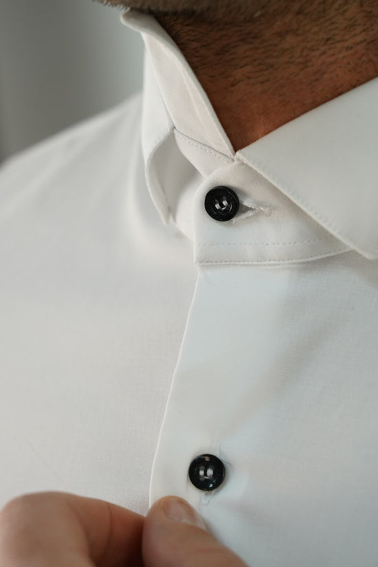 Camicia collo diplomatico bianca