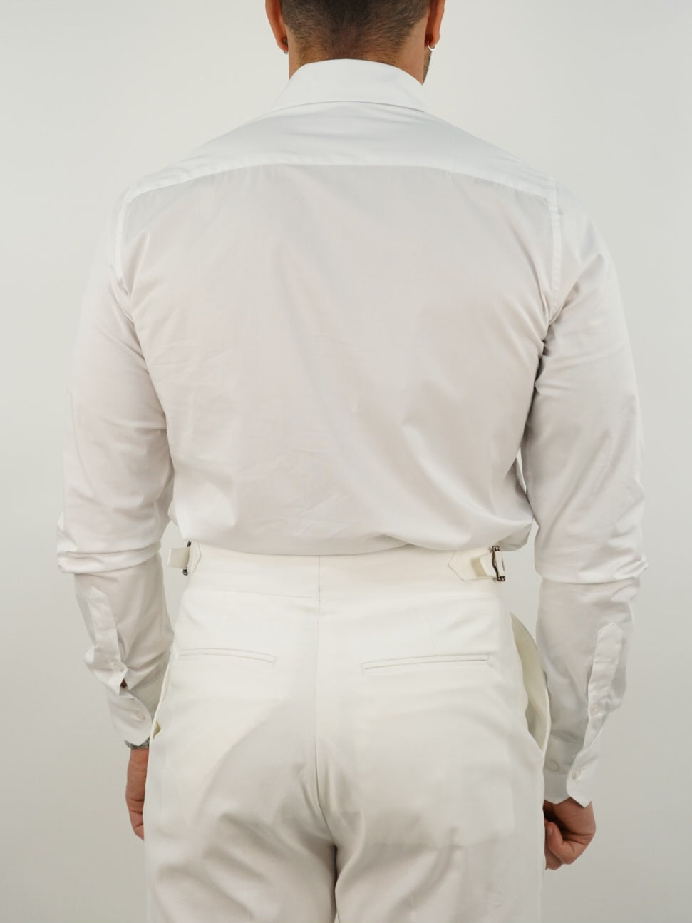 Camicia collo a vela bianca