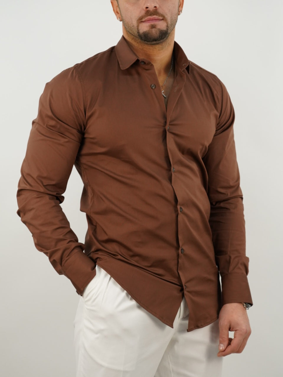 Camicia collo club sigaro