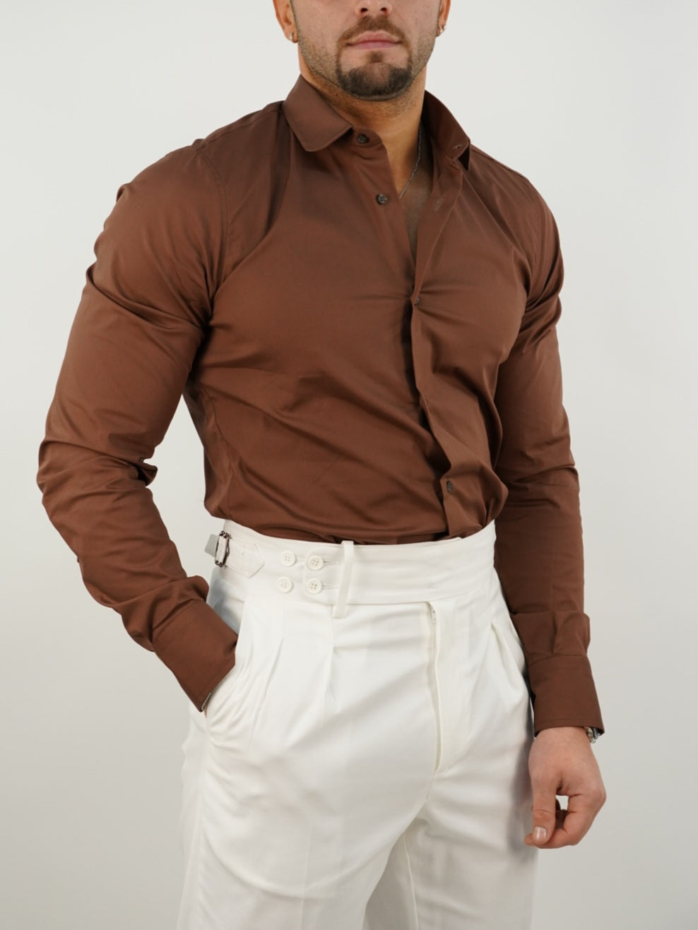 Camicia collo club sigaro
