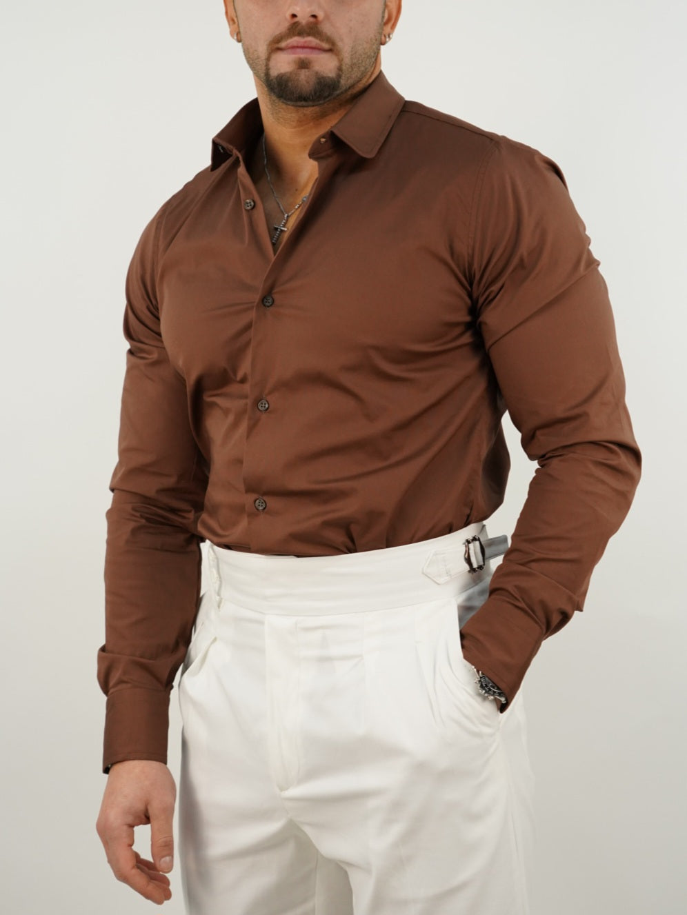 Camicia collo club sigaro