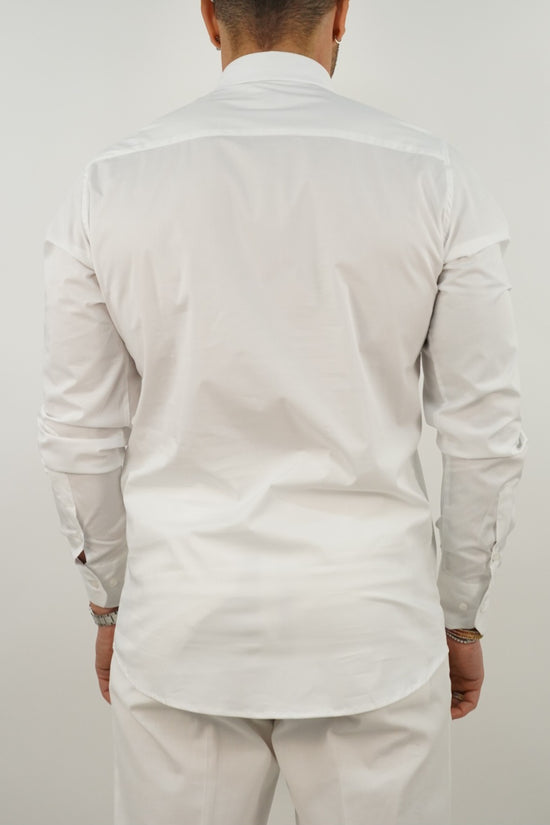 Camicia collo club bianca