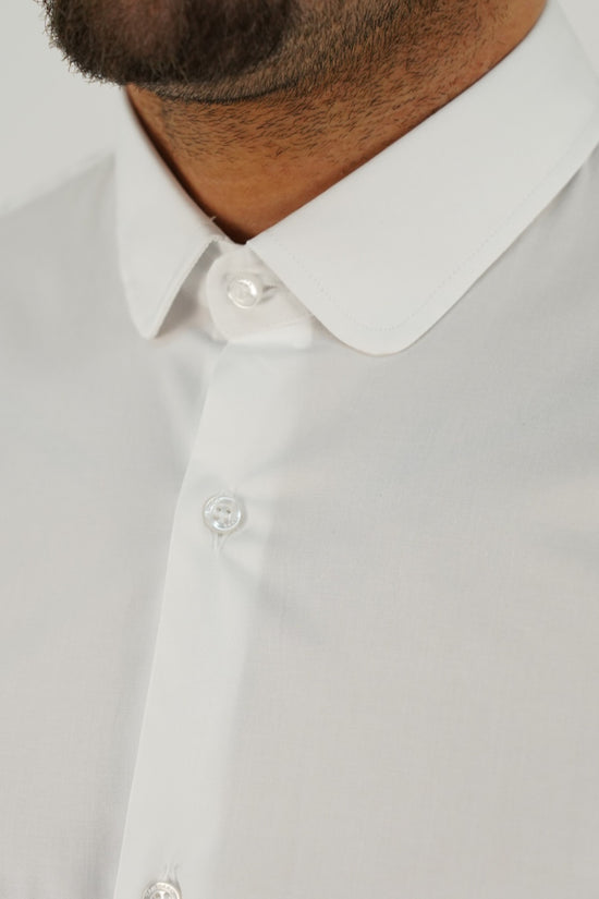 Camicia collo club bianca