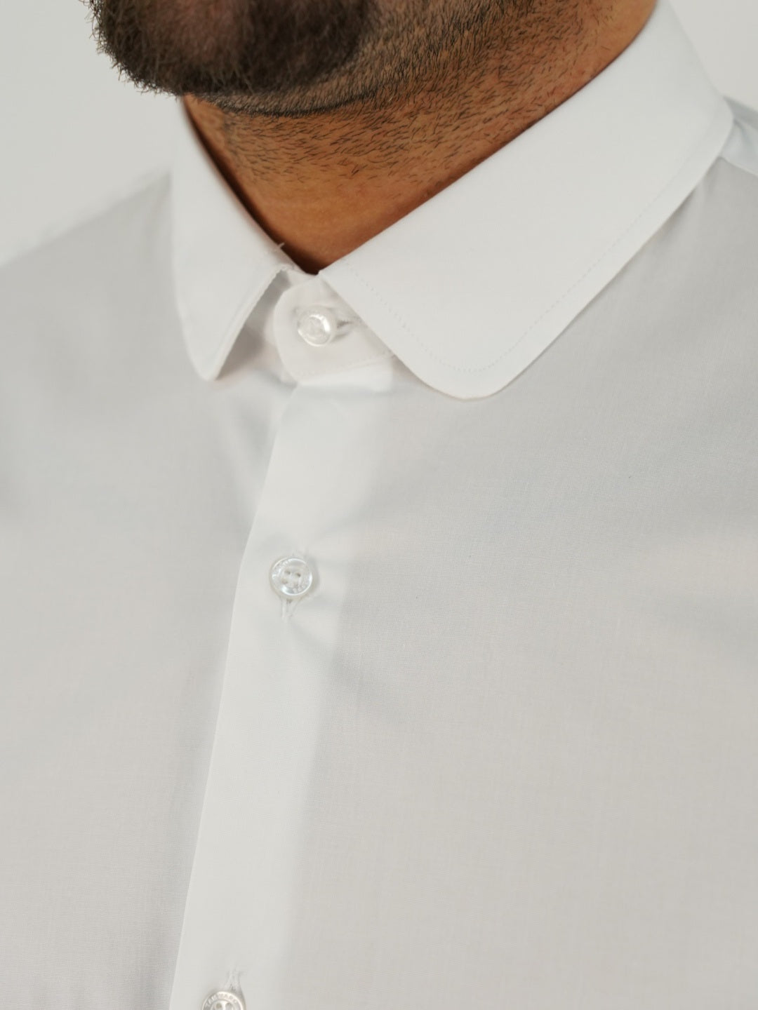 Camicia collo club bianca