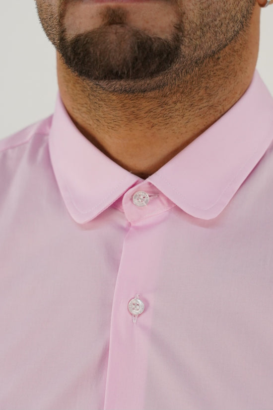 Camicia collo club rosa