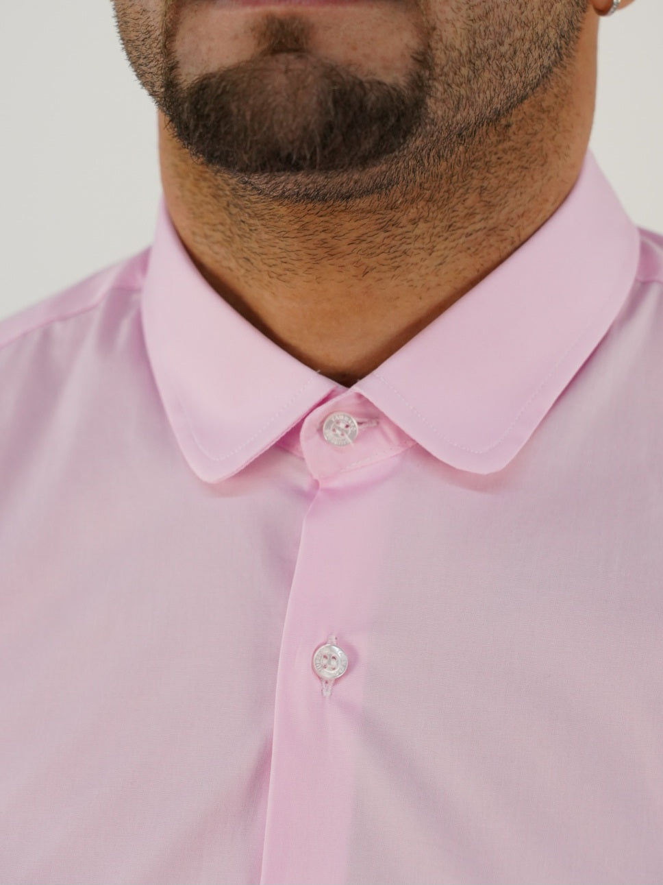 Camicia collo club rosa