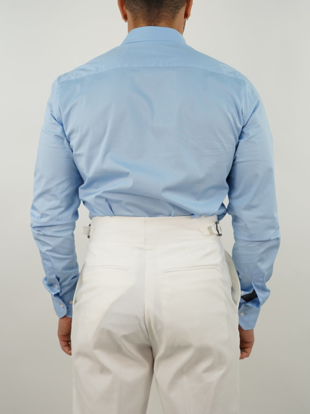 Camicia collo club azzurra