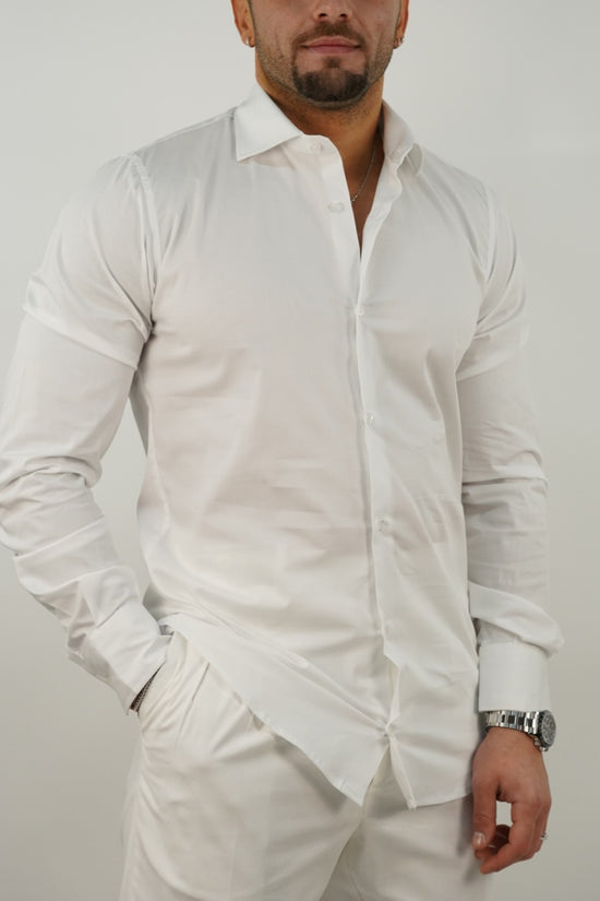 Camicia collo francese bianca