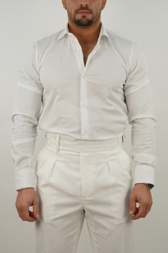 Camicia collo francese bianca