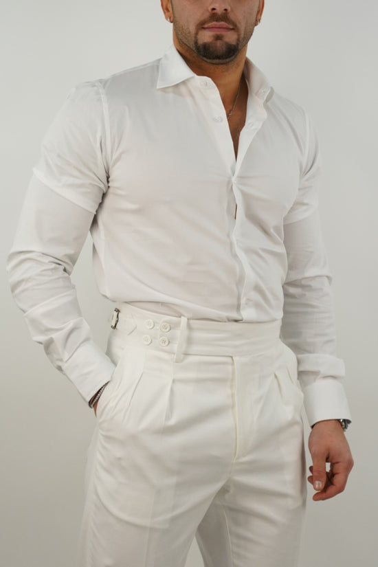 Camicia collo francese bianca