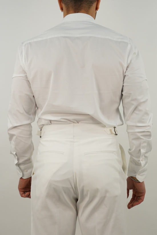 Camicia collo francese bianca