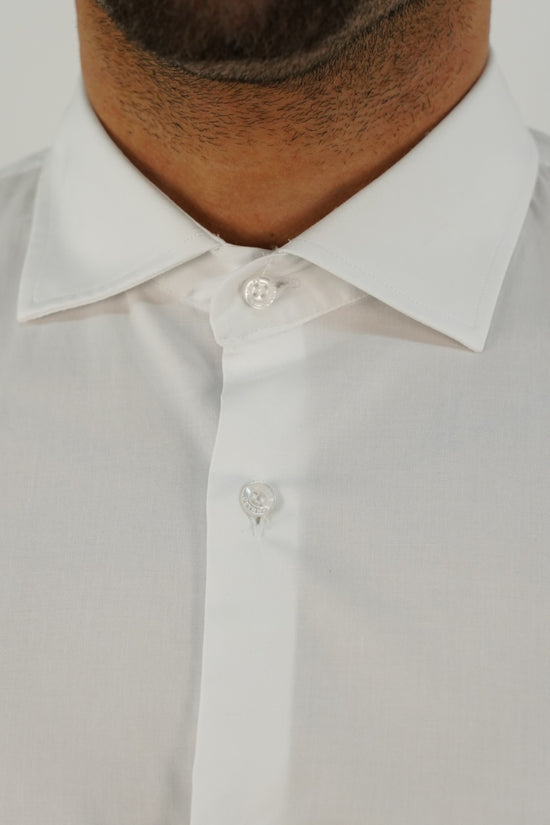 Camicia collo francese bianca