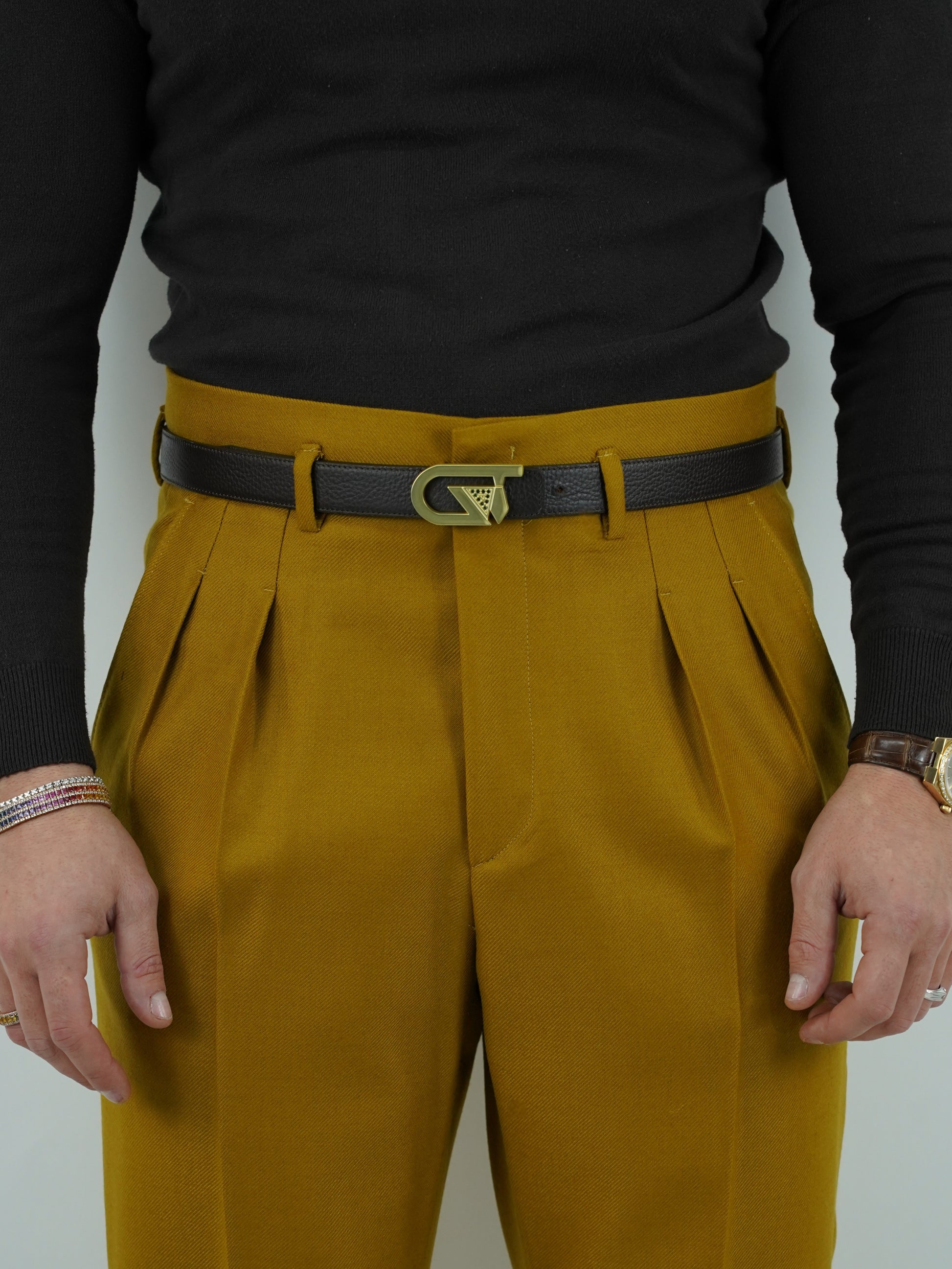 Gurkha senape diagonale con passanti