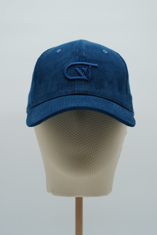 Cappello da baseball GT in velluto a coste blu