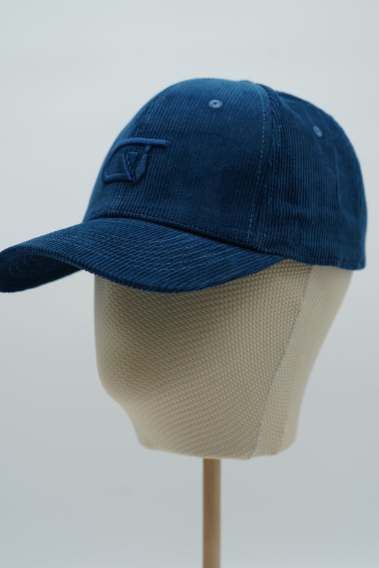 Cappello da baseball GT in velluto a coste blu