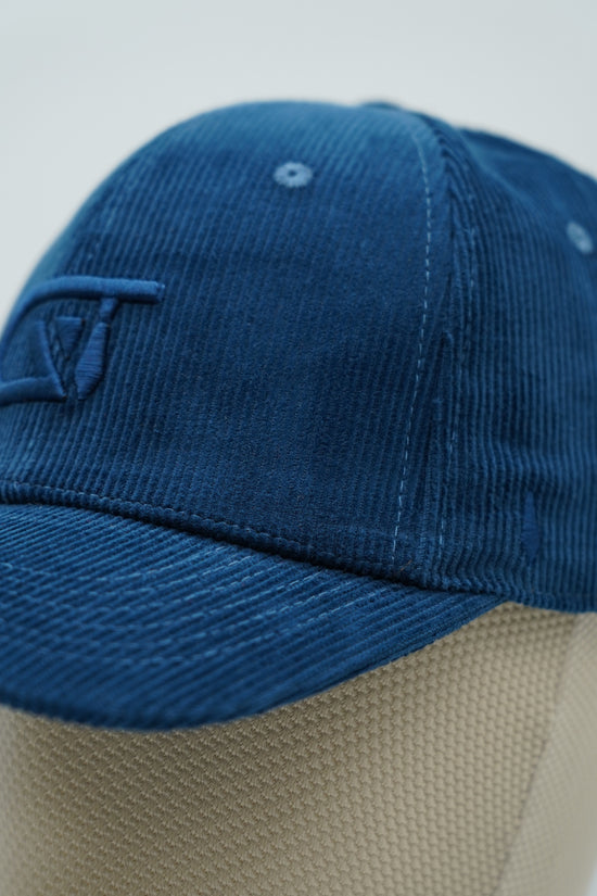 Cappello da baseball GT in velluto a coste blu