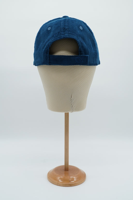 Cappello da baseball GT in velluto a coste blu