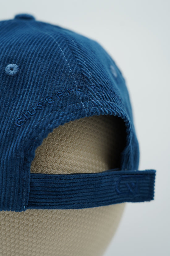Cappello da baseball GT in velluto a coste blu