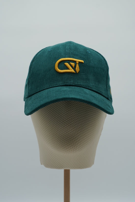 Cappello da baseball GT in velluto a coste verde