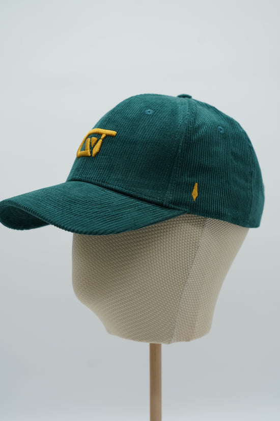 Cappello da baseball GT in velluto a coste verde