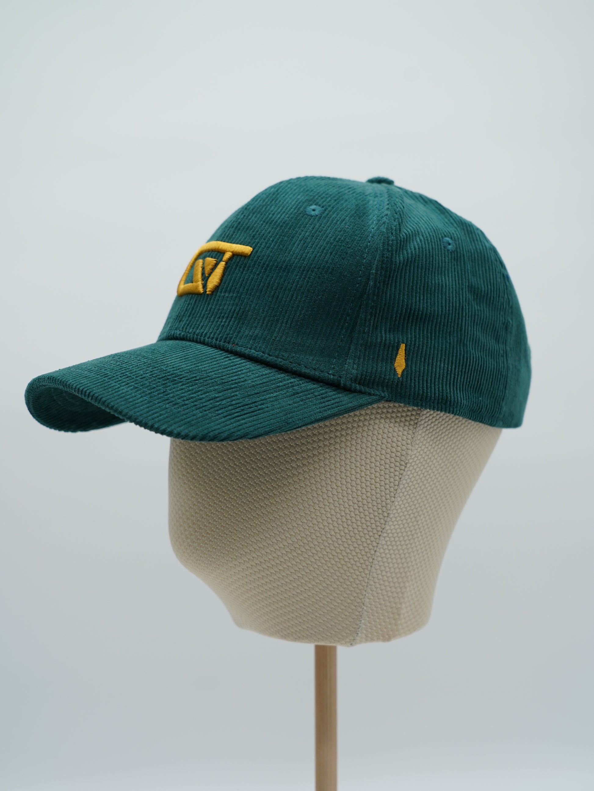 Cappello da baseball GT in velluto a coste verde