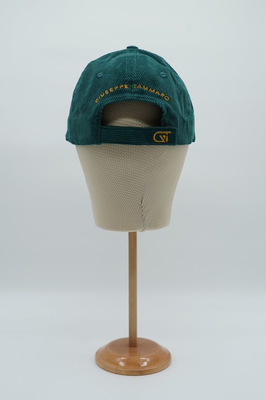 Cappello da baseball GT in velluto a coste verde