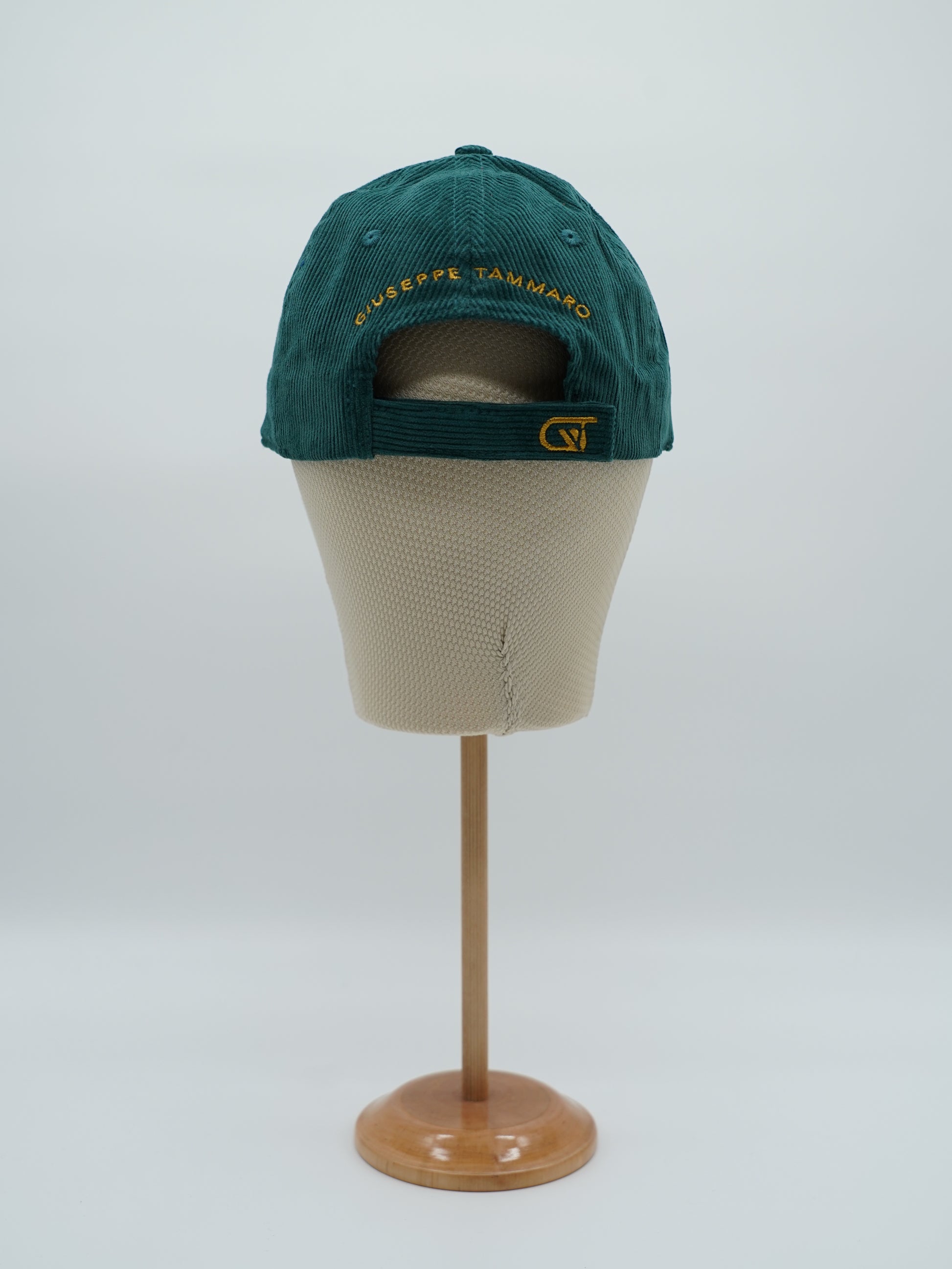Cappello da baseball GT in velluto a coste verde