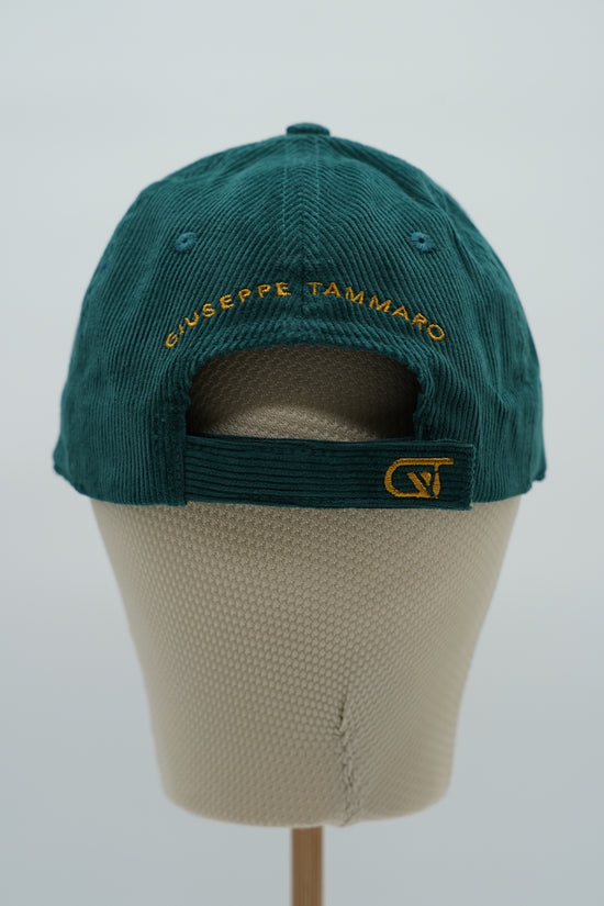 Cappello da baseball GT in velluto a coste verde