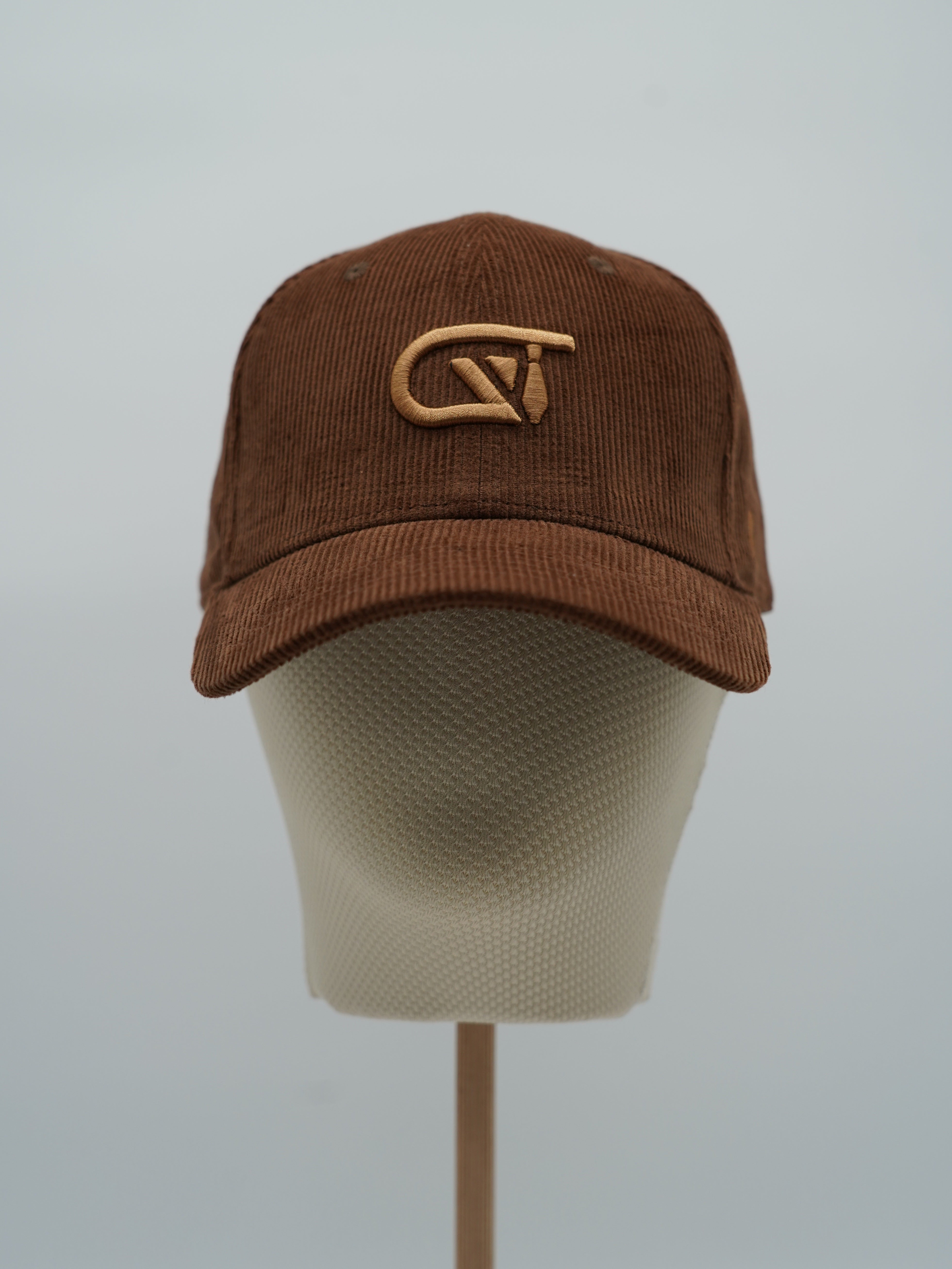 Cappello da baseball GT in velluto a coste marrone